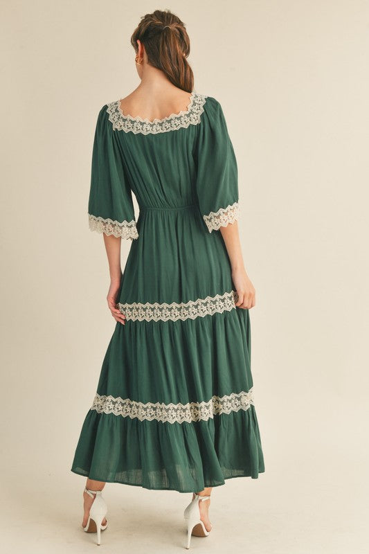 Criss Cross Lace Maxi
