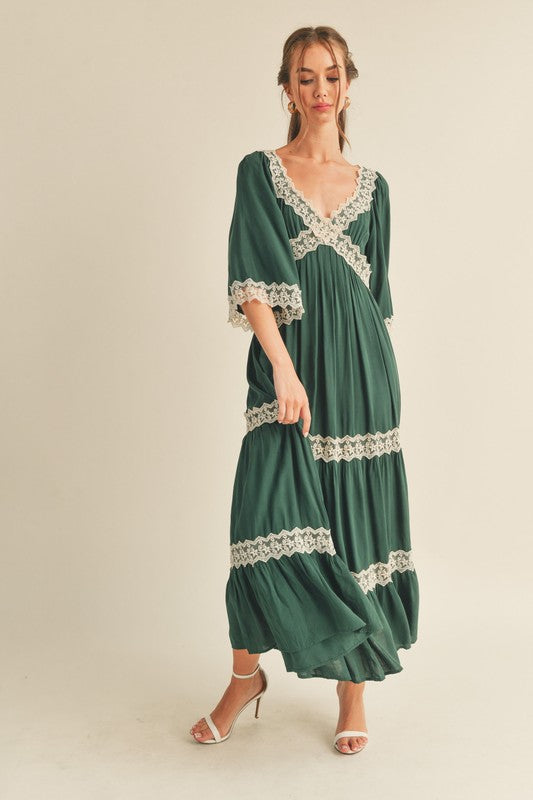 Criss Cross Lace Maxi