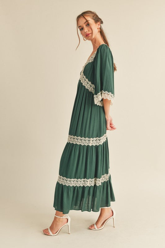 Criss Cross Lace Maxi