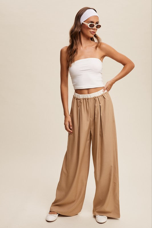 Dual-Tone Waist Trousers