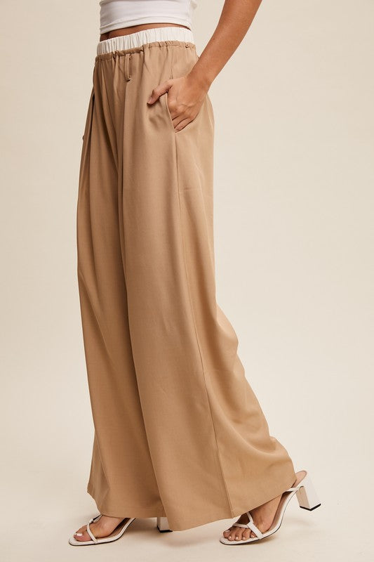 Dual-Tone Waist Trousers