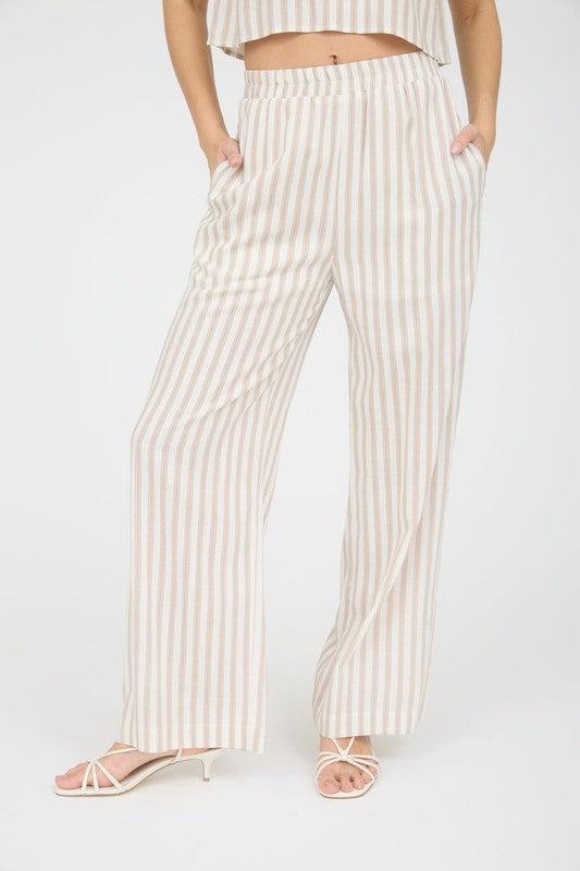 Serene Striped Wide Leg Pants