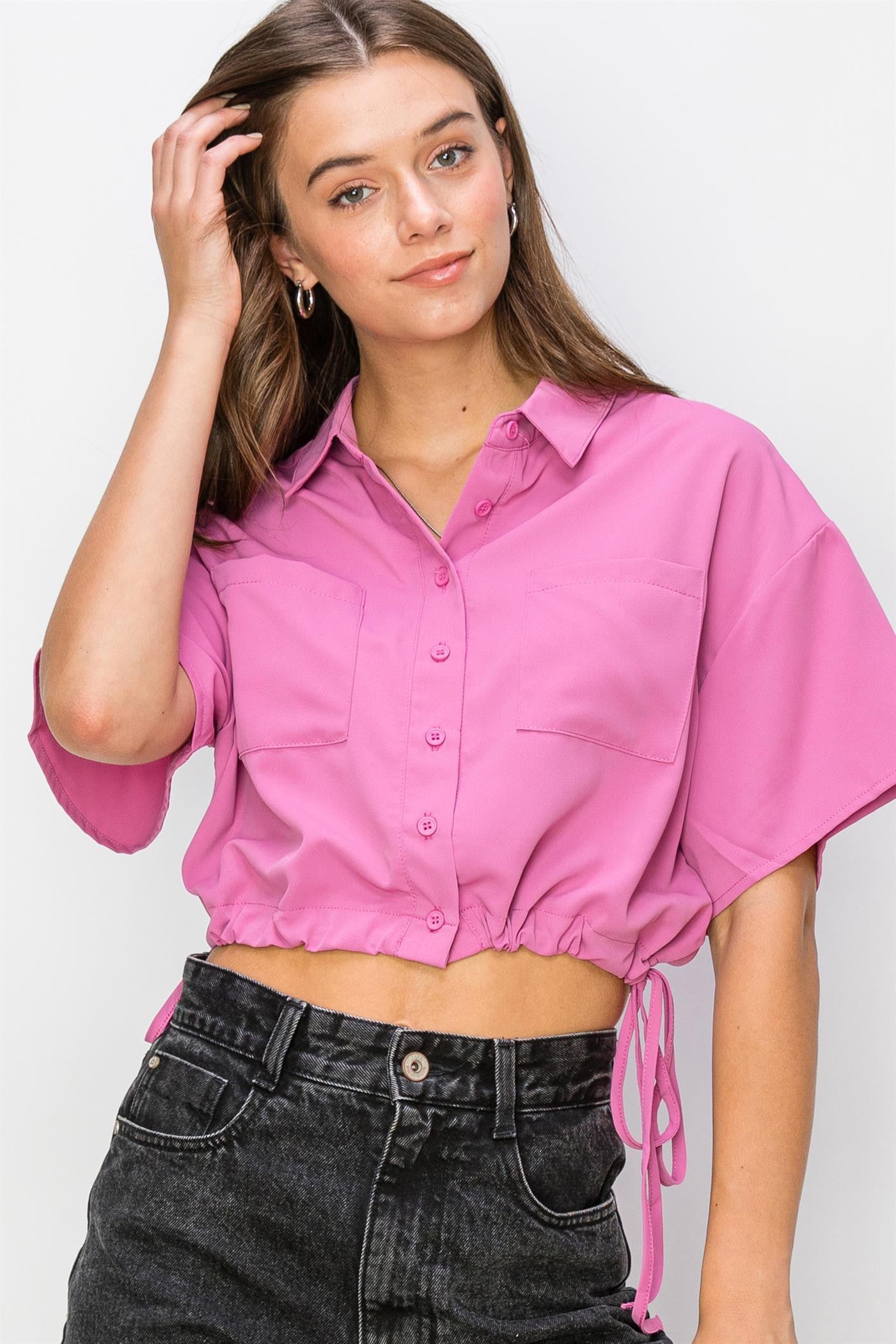 Drawstring Crop Top