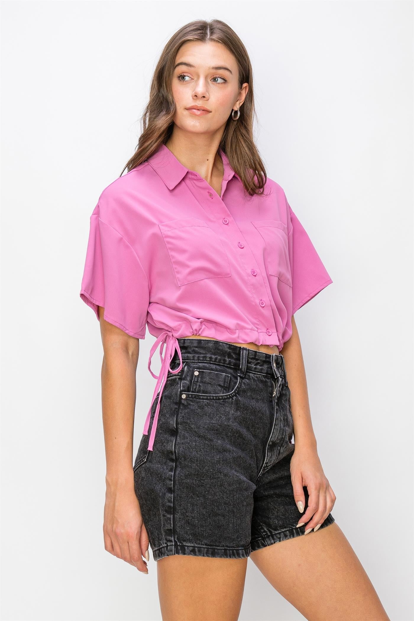 Drawstring Crop Top