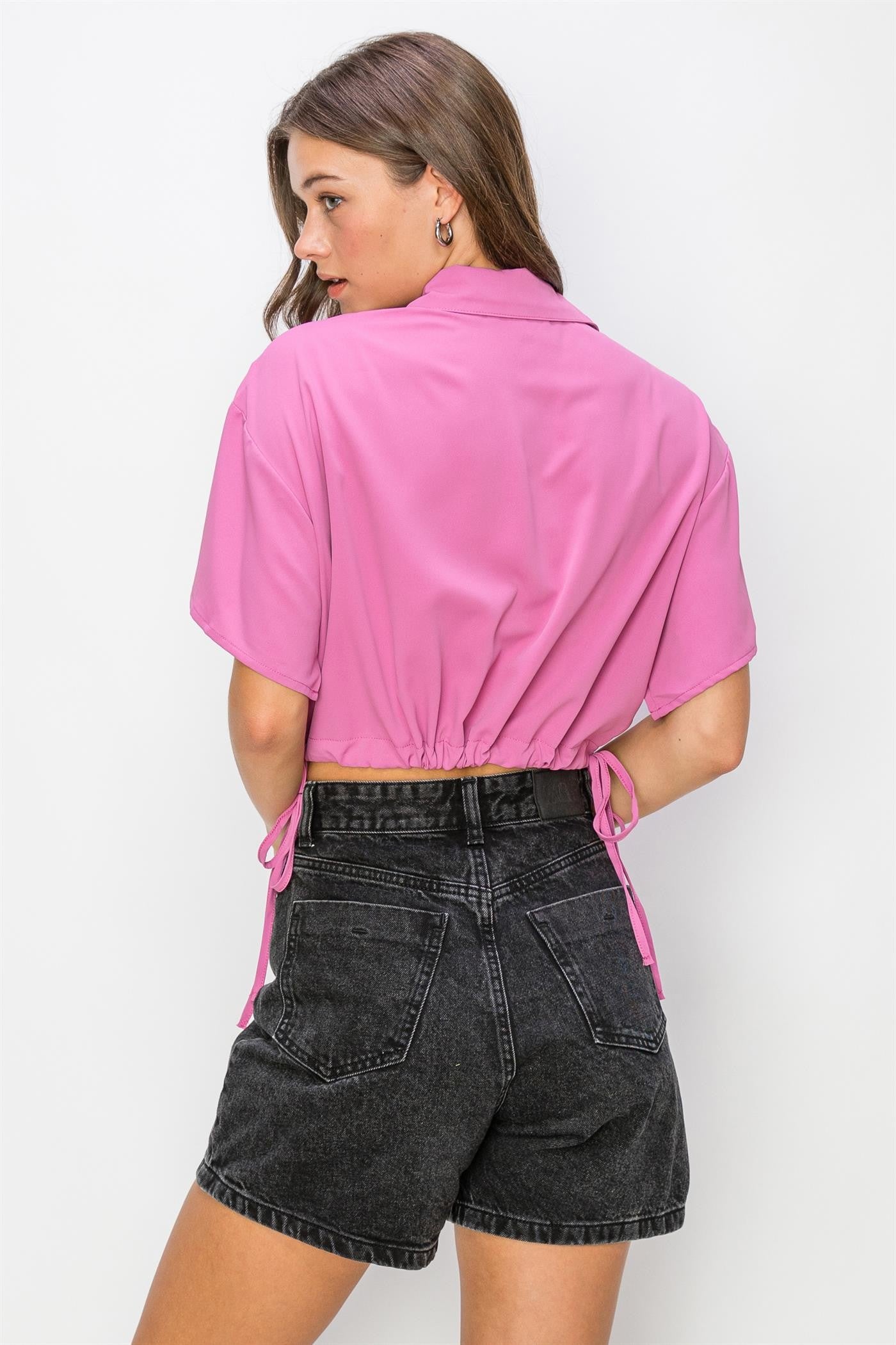 Drawstring Crop Top