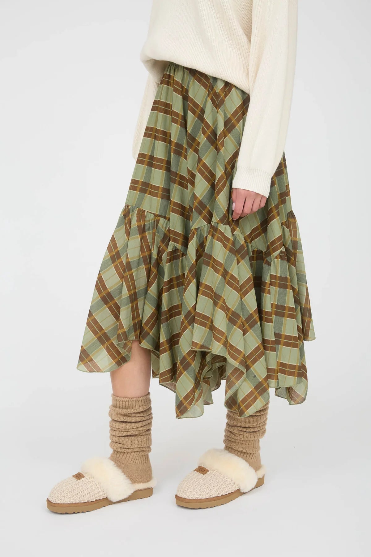 Plaid Party Ruffle Skirt
