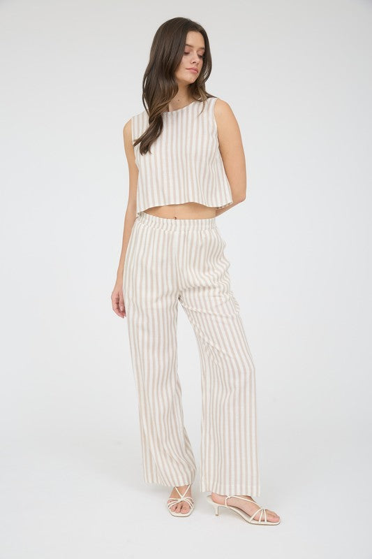 Serene Striped Wide Leg Pants