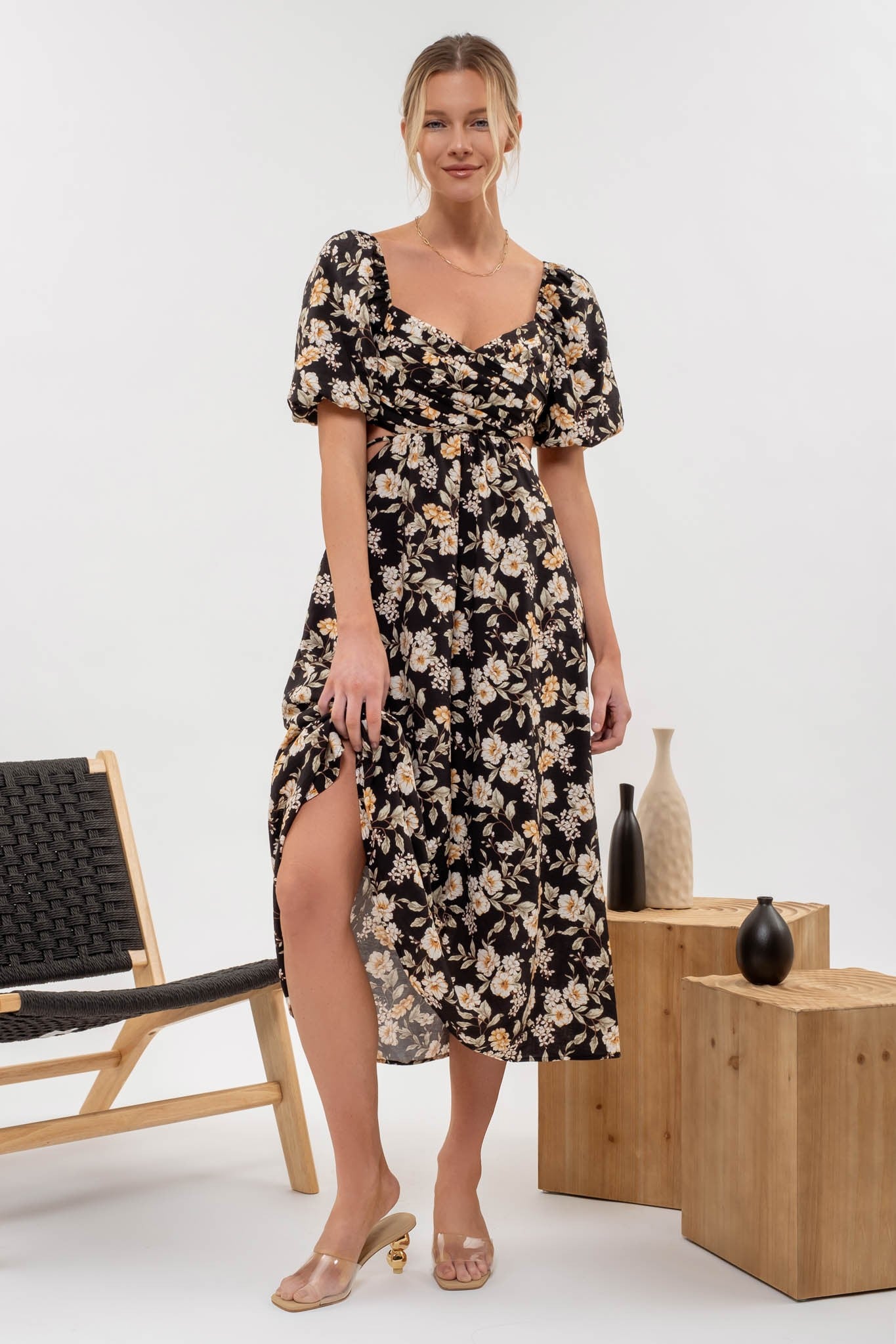Floral Whisper Midi Dress