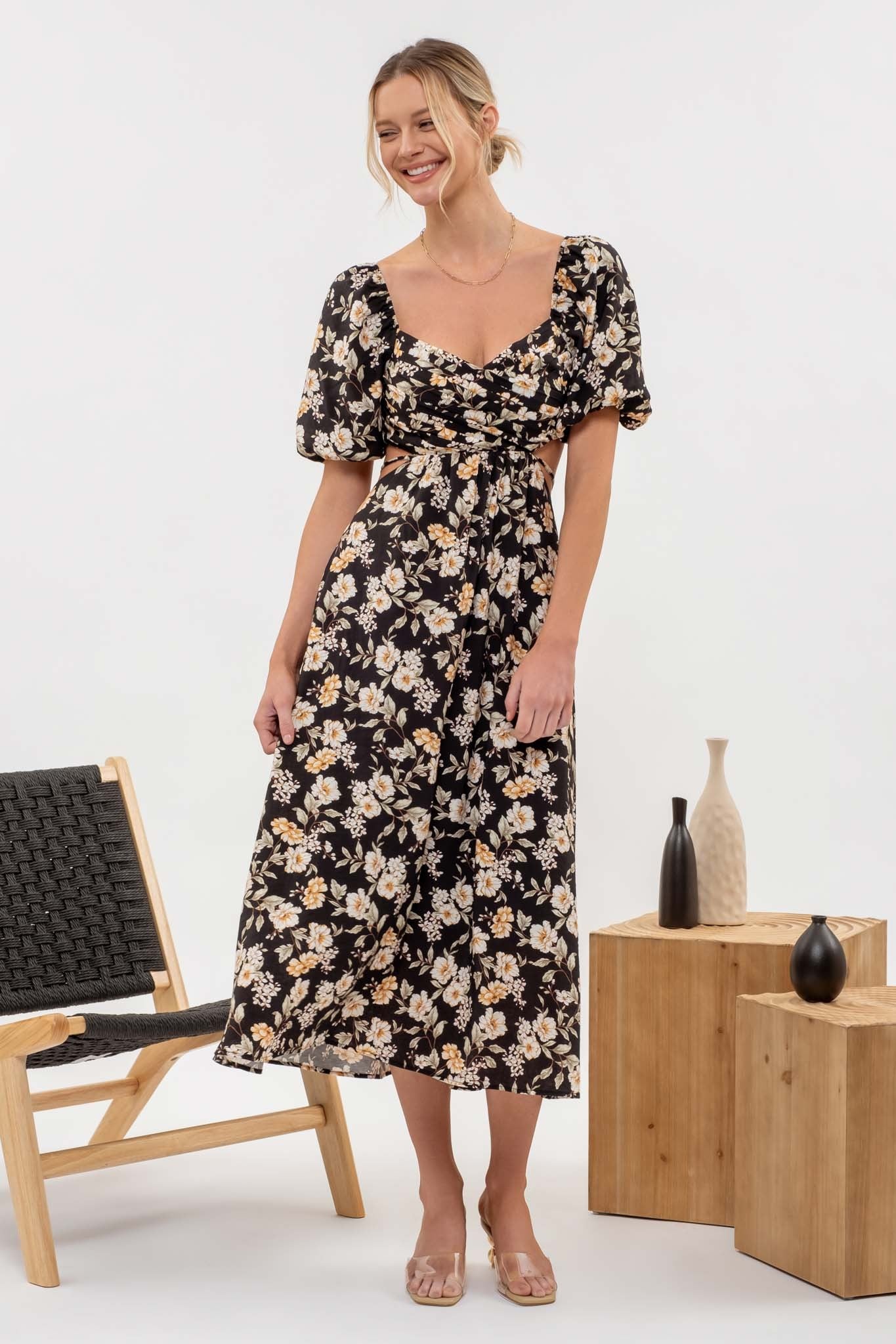 Floral Whisper Midi Dress