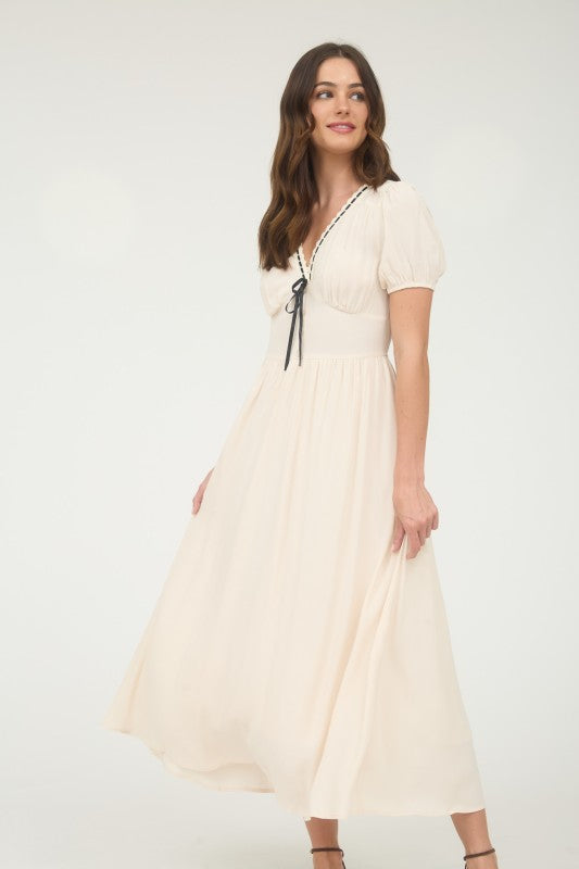 Sweetheart Lace Ribbon Dress