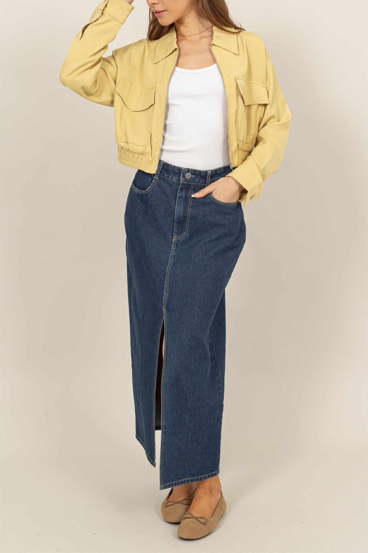 Dreamy Denim Maxi Skirt