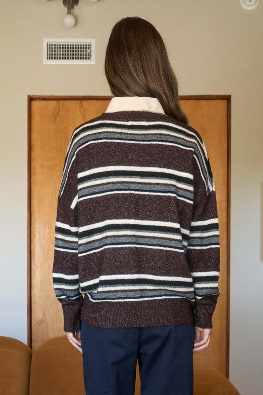 Spiced Striped Knit Sweater