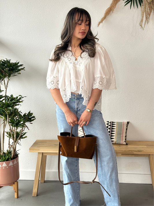 Cloud Nine Eyelet Top