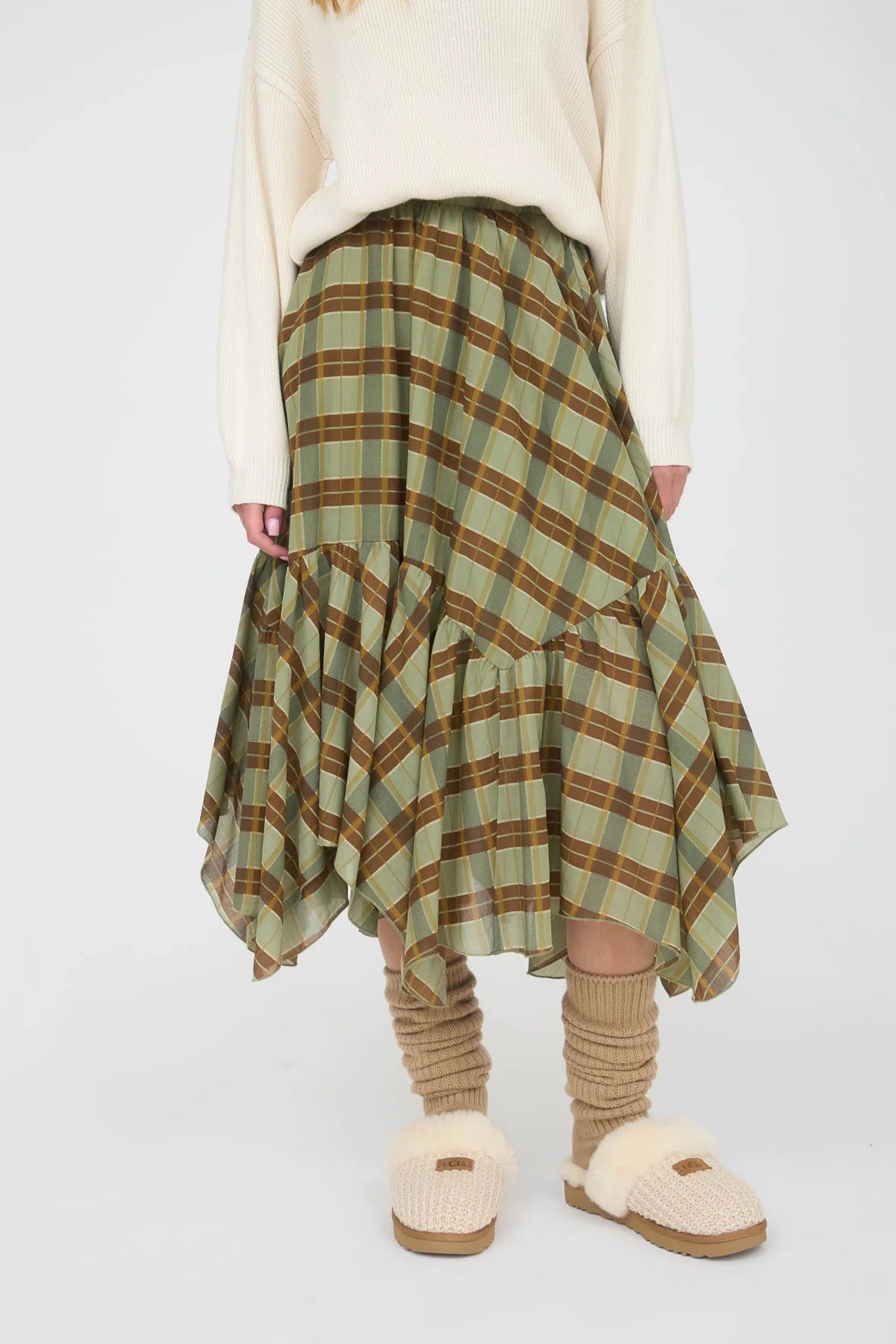 Plaid Party Ruffle Skirt