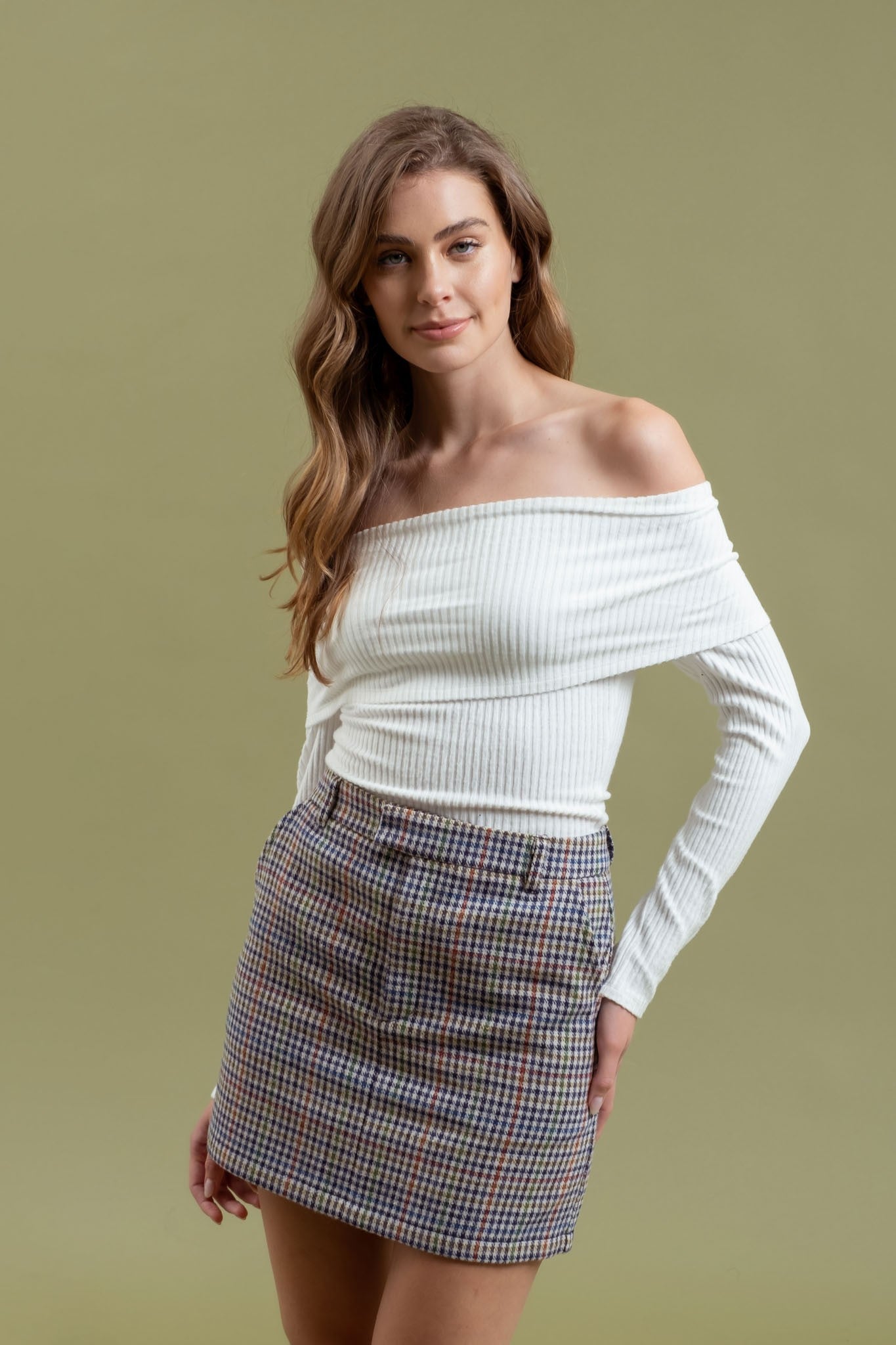 Charm Off Shoulder Knit Top