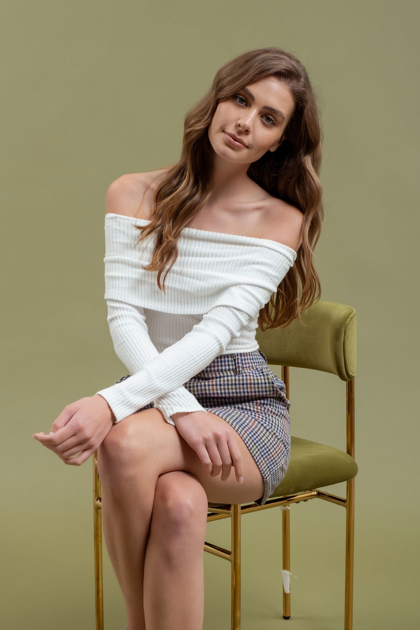 Charm Off Shoulder Knit Top