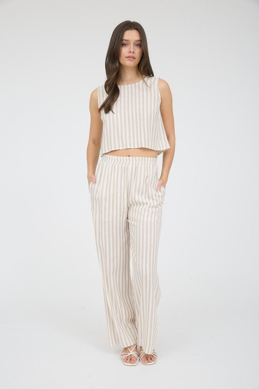 Serene Striped Wide Leg Pants