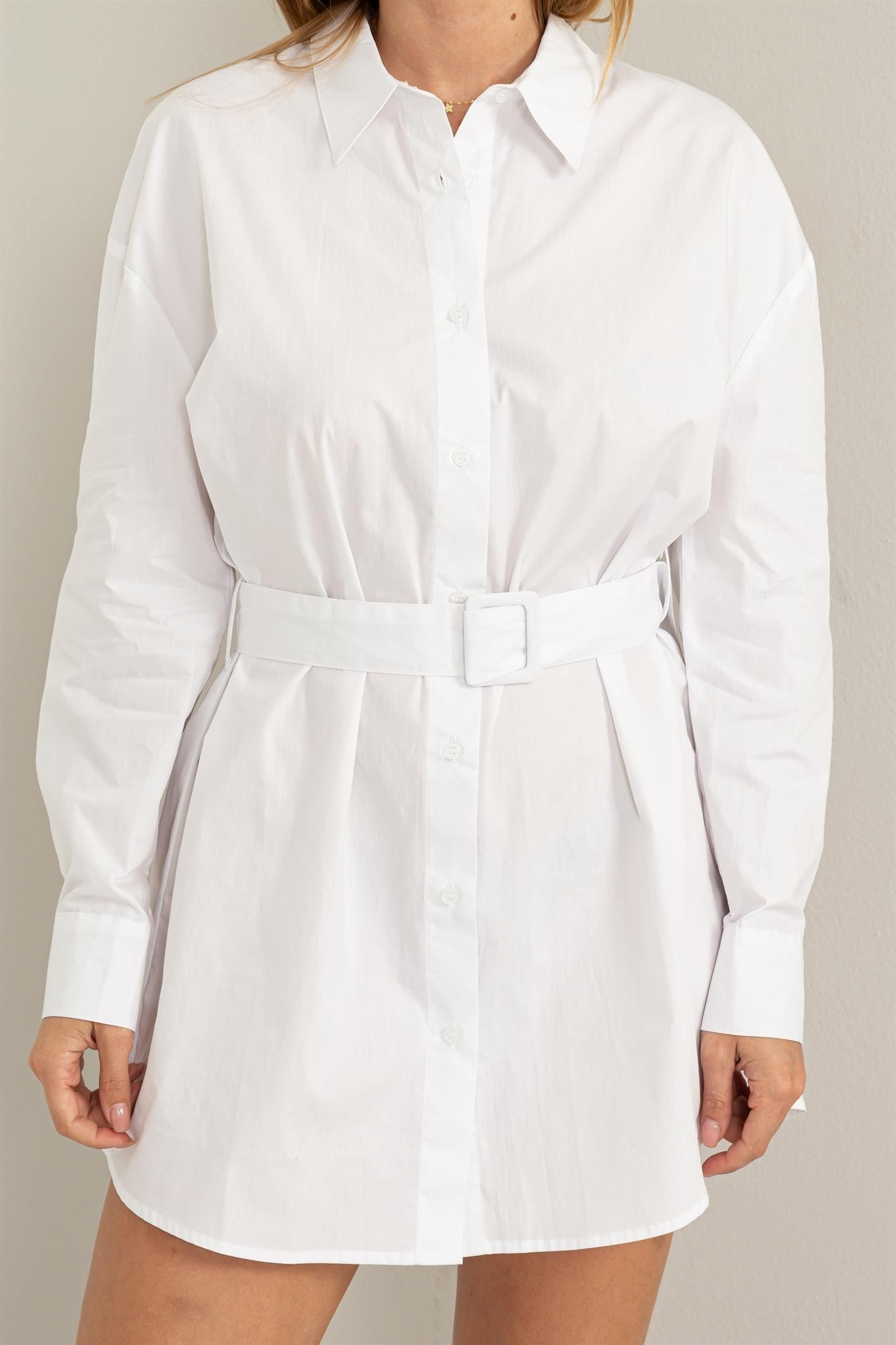 Belted Shirt Dress